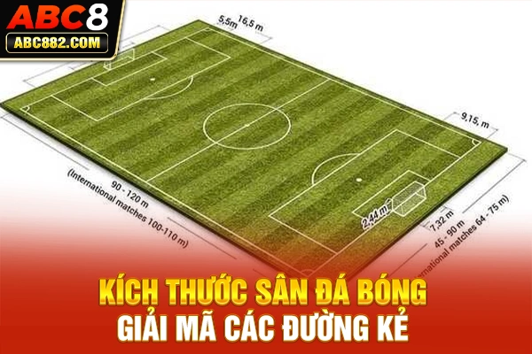 Kích thước sân đá bóng - Giải mã các đường kẻ